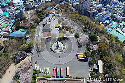 Yongdusan Park in Busan city Stock Photo