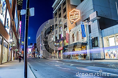 Yonge Street Elgin and Winter Garden Theatres Editorial Stock Photo