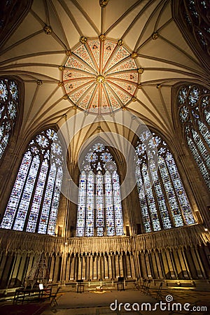 York minster cathederal - internal Editorial Stock Photo