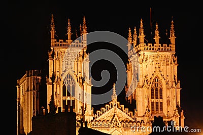 York Minster by night Stock Photo