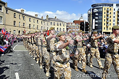Yorkshire Regiment troops Editorial Stock Photo