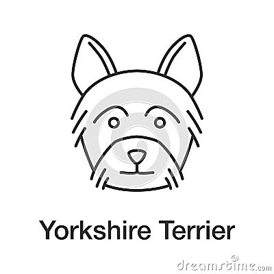 Yorkshire Terrier linear icon Vector Illustration