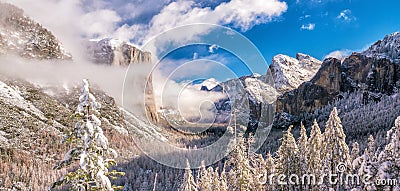 Yosemite National Park in winter Stock Photo