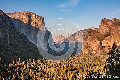 Yosemite sunset view Stock Photo