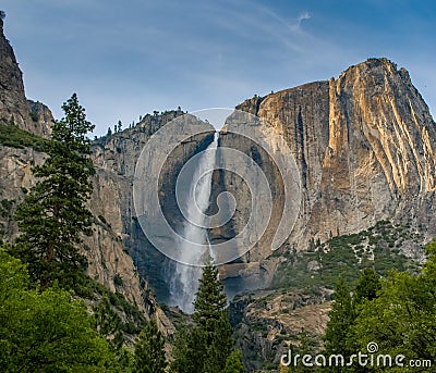 Yosemite waterfall, California, USA Stock Photo