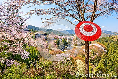 Yoshinoyama, nara, japan Stock Photo