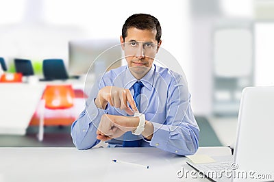 You arrive too late at the work Stock Photo