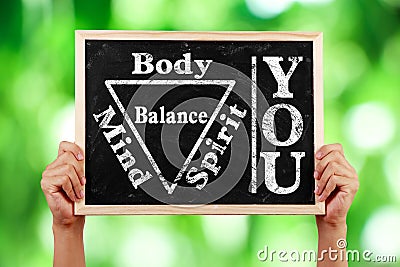 You Body Spirit Soul Mind Balance Stock Photo