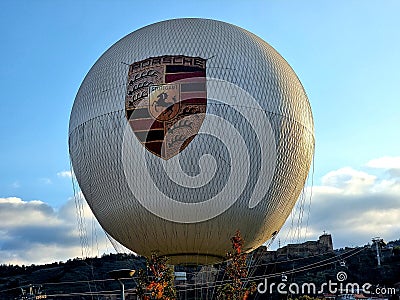 Huge air balloon ride in Tbilisi, Georgia. Editorial Stock Photo