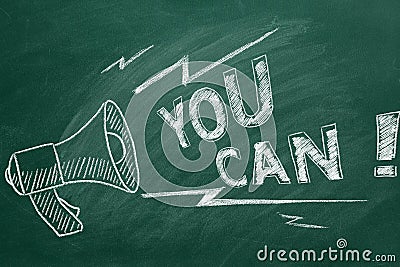 You can. Inspirational motivational quote Stock Photo