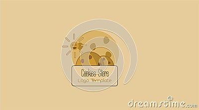 Cookies store-logo template Vector Illustration