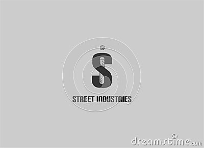 Street industries logo template Cartoon Illustration