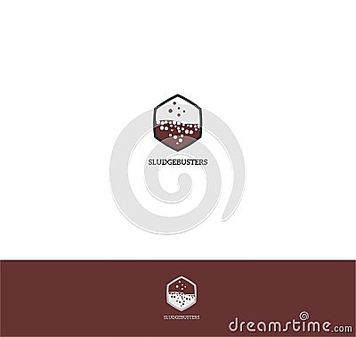 Sludge busters-logo template Cartoon Illustration