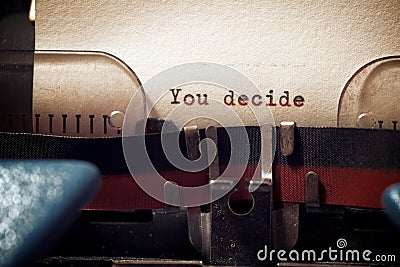 You decide concept Stock Photo