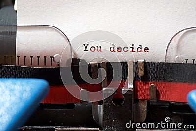 You decide concept Stock Photo