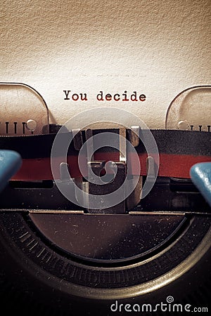 You decide concept Stock Photo