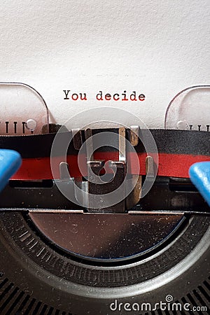 You decide concept Stock Photo