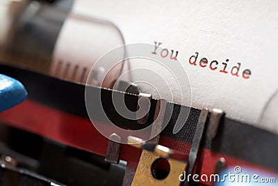 You decide concept Stock Photo