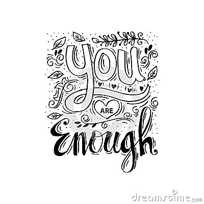 You are enough Stock Photo