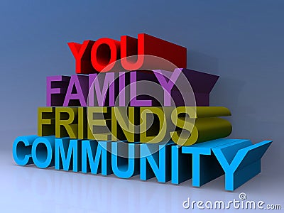 You family friends community Stock Photo