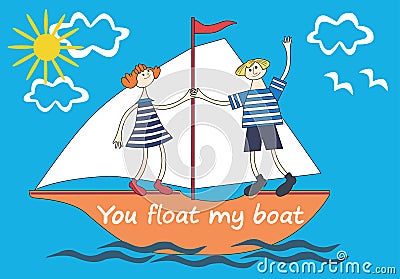 You float my boat Vector Illustration