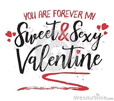 You are forever my sweet and valentine Vector Illustration