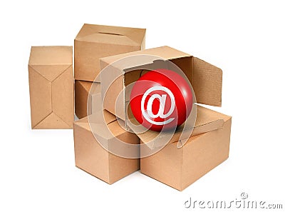 You have got mail in a box Stock Photo