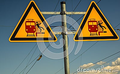 You have to take care of the trains Stock Photo