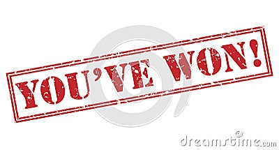 You have won! red stamp Stock Photo