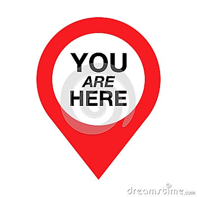 You Are Here Location logo. Marker location you are here Vector illustration Vector Illustration