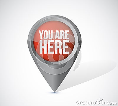 You are here pointer locator illustration design Cartoon Illustration