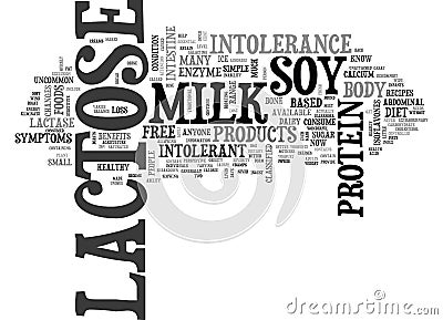 Are You Lactose Intolerant Word Cloud Stock Photo
