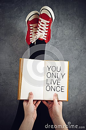 You Only Live Once Concept Stock Photo