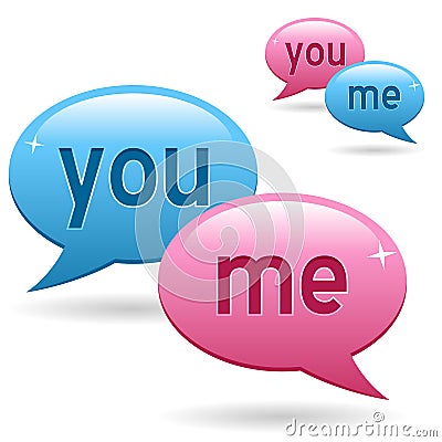 You & Me Chat Logo Vector Illustration