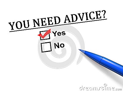 You need advice?: yes or no Stock Photo