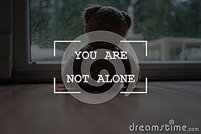 You are not alone sign Stock Photo