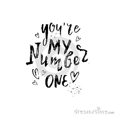 You`re my number one Vector Illustration