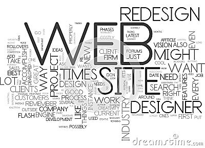 Before You Redesign Your Web Siteword Cloud Stock Photo