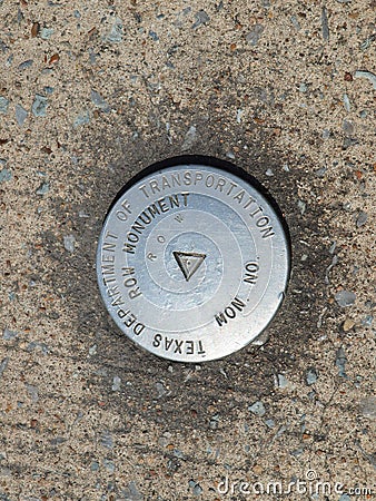 Surveyors Monument Markers Are Everywhere. Editorial Stock Photo