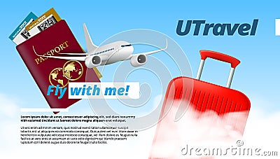 You Travel Air Company Logo Template Design Vector Illustration