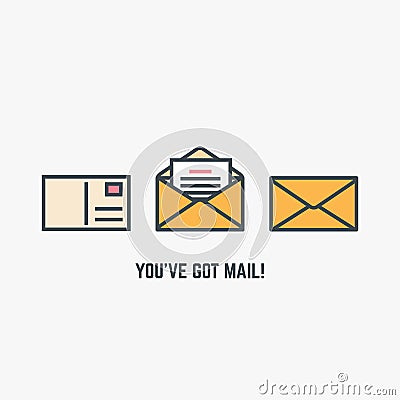 You`ve got mail Vector Illustration