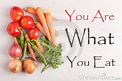 You Are What You Eat Stock Photo