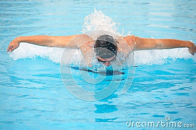 Young adult swimmer Stock Photo