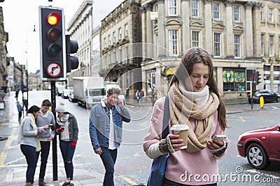 Young adults in the city Stock Photo