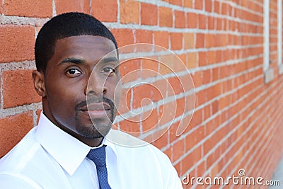 Young African entrepreneurial achiever looking confidently at camera with copyspace Stock Photo