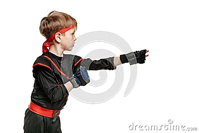 Young aikido fighter Stock Photo