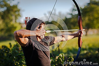 Young archer Stock Photo