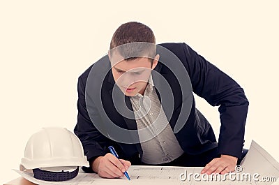 Young architect or structural engineer Stock Photo