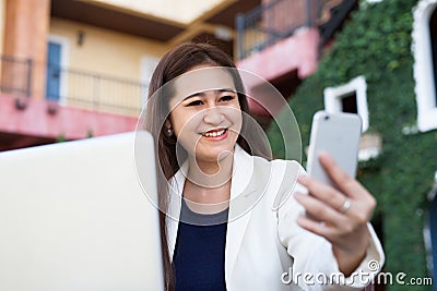 Young Asia Business woman Stock Photo