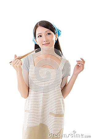 Young Asian housewife Stock Photo